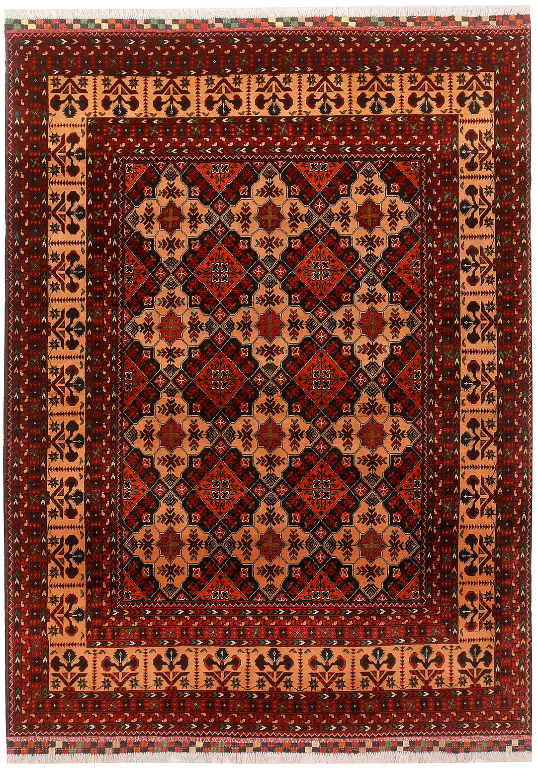 Afghan Khal Mohammadi Rug 4' 11 x 6' 8 Hand-Knotted