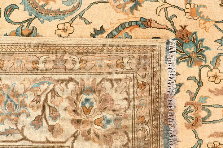 White Afghan Khal Mohammadi Rug 8' 6" x 11' 6" Hand-Knotted texture