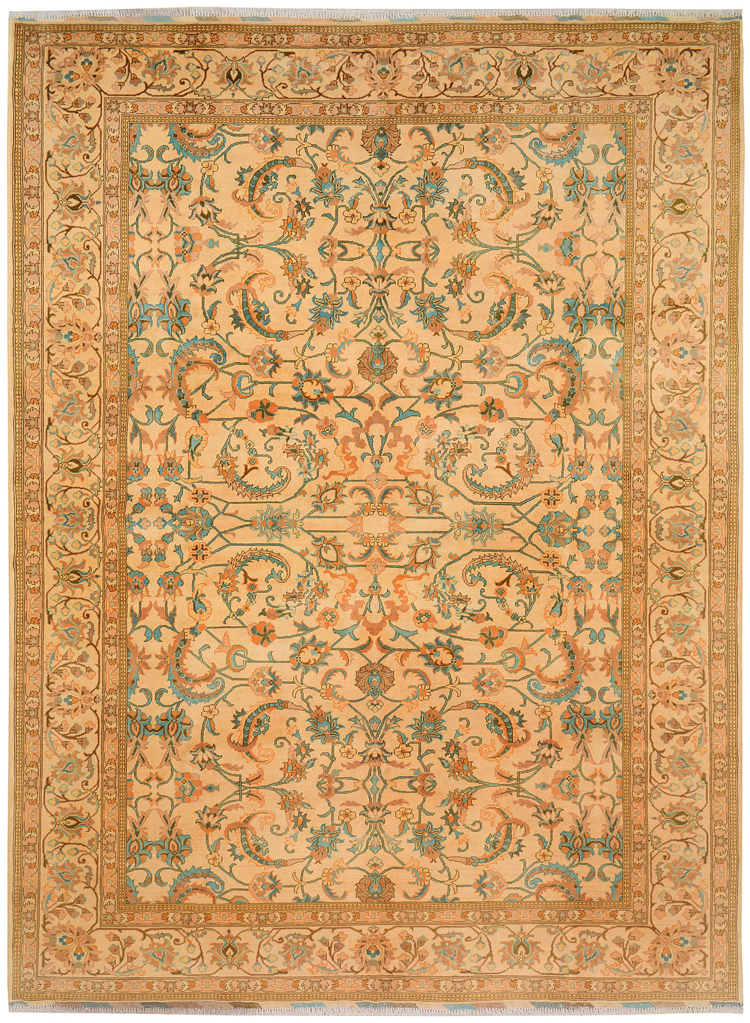 White Afghan Khal Mohammadi Rug 8' 6" x 11' 6" Hand-Knotted