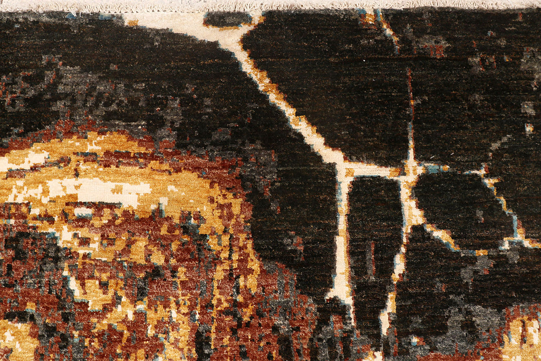 Multi Colored Abstract 8'  10" x 11'  10" - No. QA77714