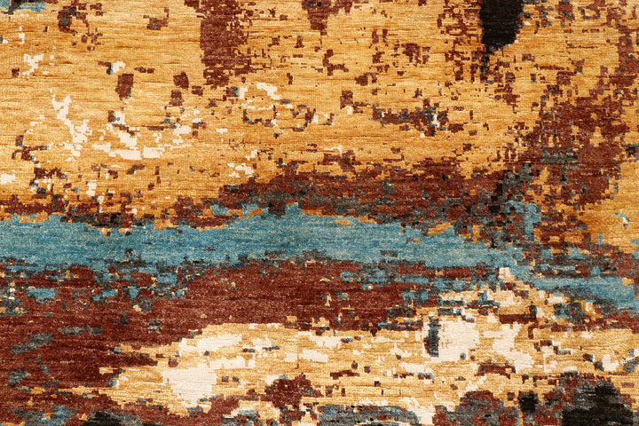 Multi Colored Abstract 8'  10" x 11'  10" - No. QA77714