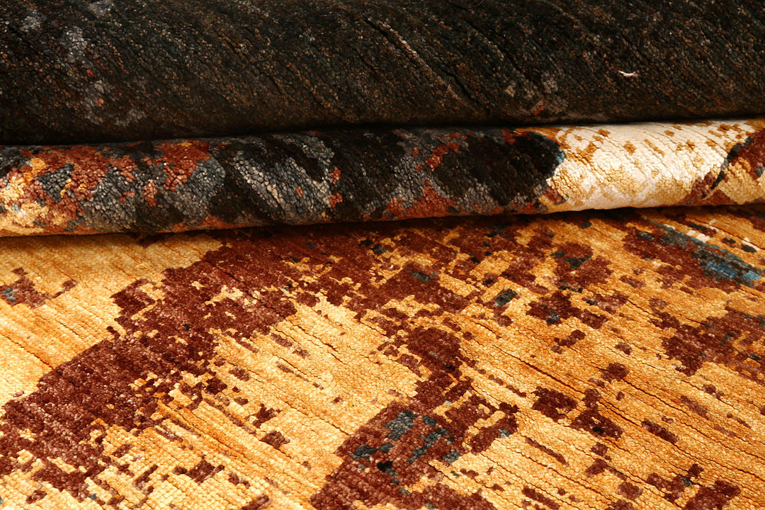 Multi Colored Abstract 8'  10" x 11'  10" - No. QA77714