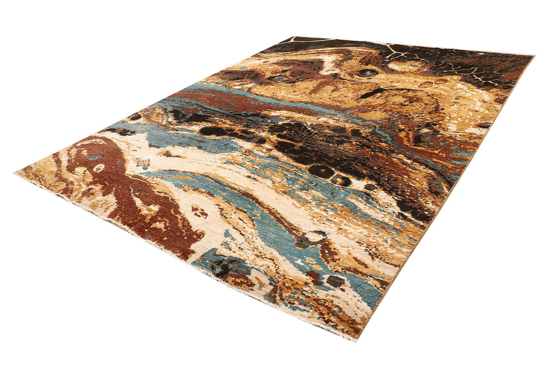 Multi Colored Abstract 8'  10" x 11'  10" - No. QA77714