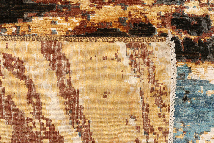 Multi Colored Abstract 8'  10" x 11'  10" - No. QA77714