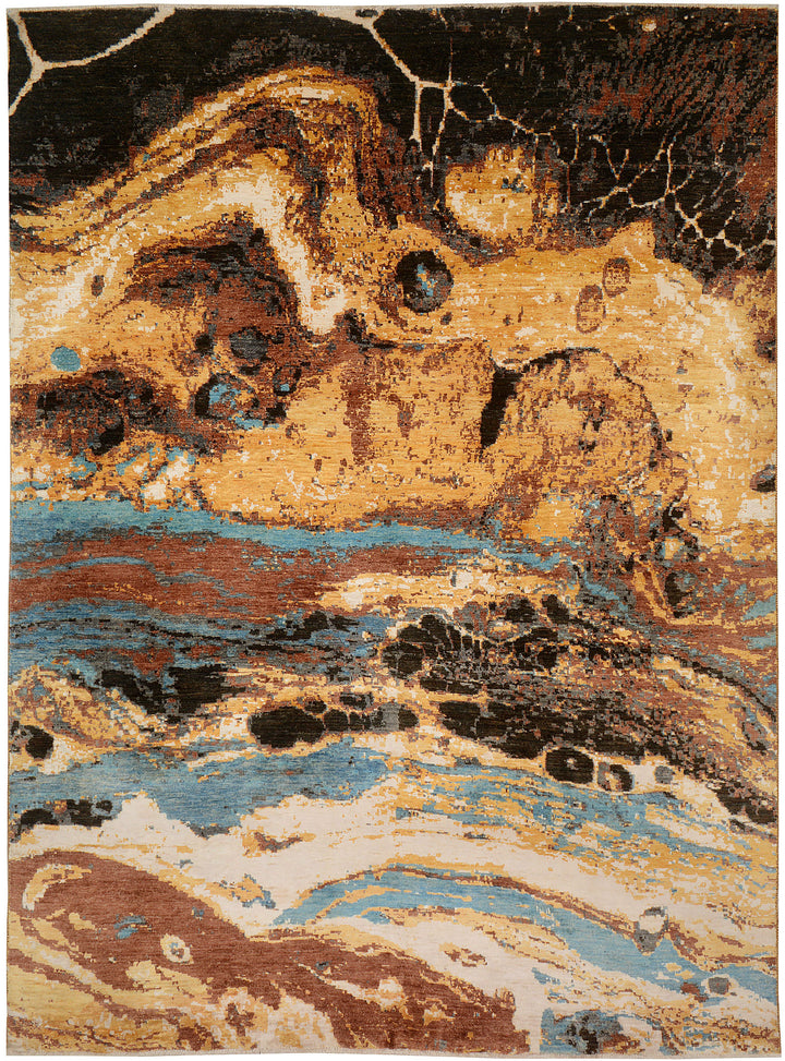 Multi Colored Abstract 8'  10" x 11'  10" - No. QA77714