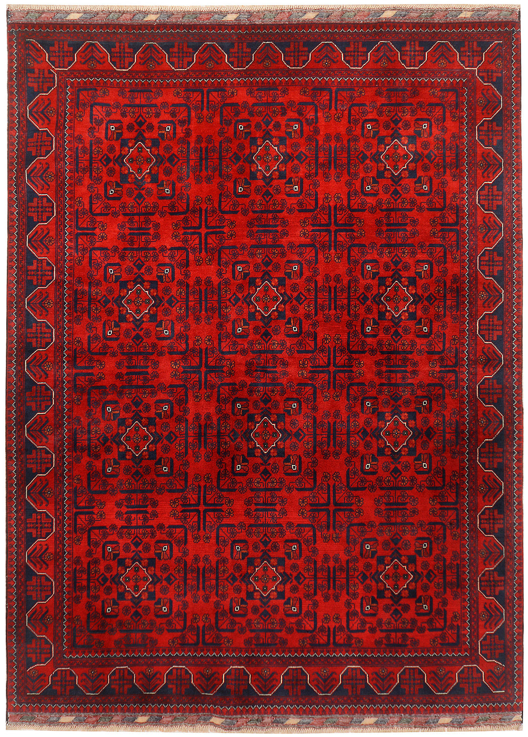 Red Khal Mohammadi Rug 5' 8 x 7' 8 Hand-Knotted