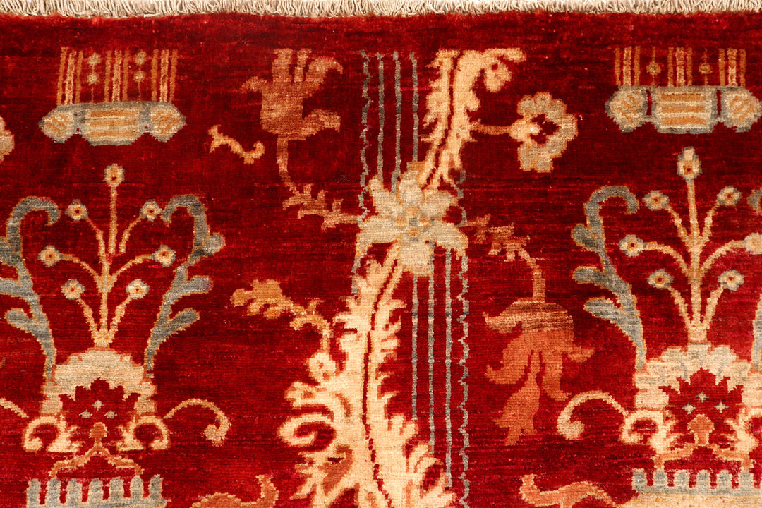 Firebrick Ikat 5' x 6' 4 - No. 73319