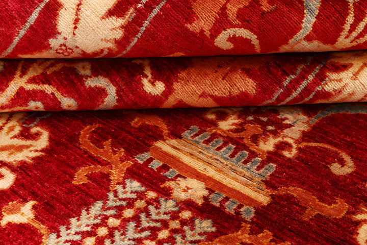 Firebrick Ikat 5'  x" 6'  4" - No. QA58404