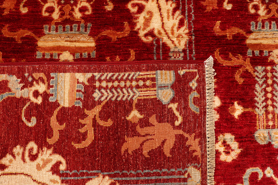 Firebrick Ikat 5' x 6' 4 - No. 73319