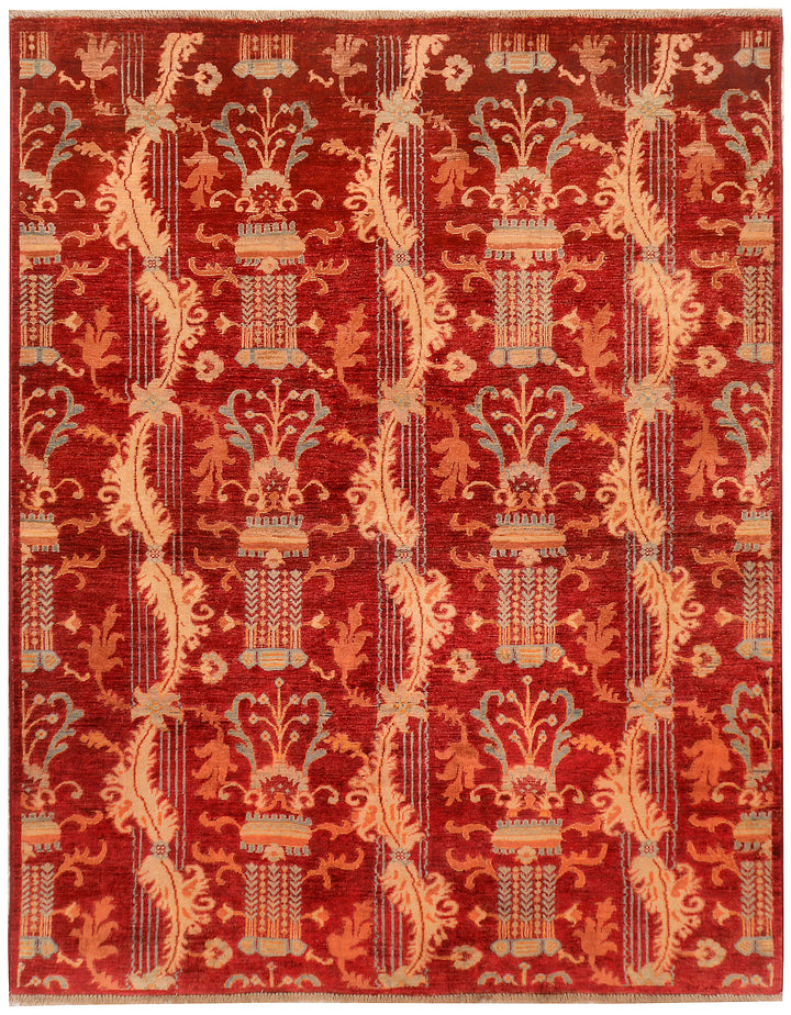Firebrick Ikat 5'  x" 6'  4" - No. QA58404