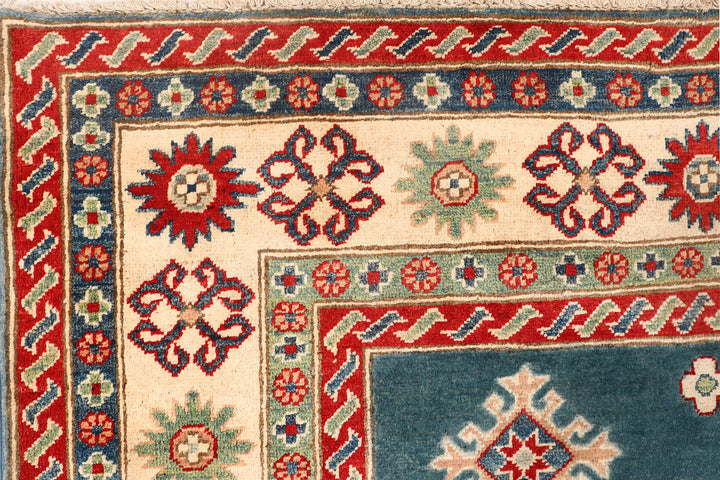 Steel Blue Kazak 6'  8" x 9'  8" - No. QA55708