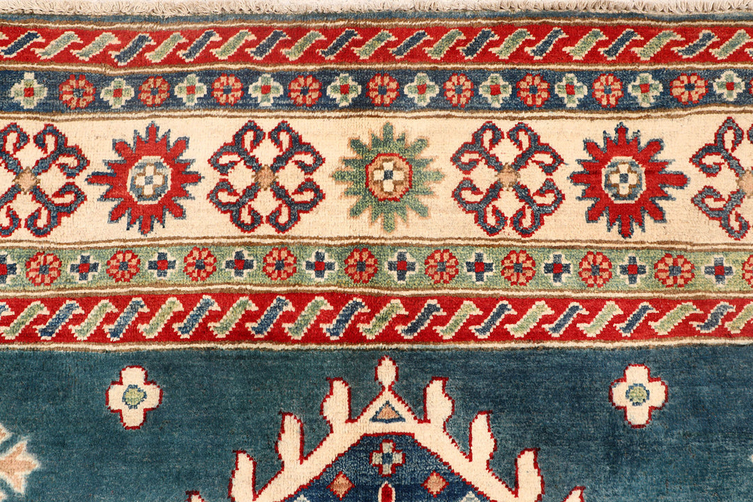 Steel Blue Kazak 6'  8" x 9'  8" - No. QA55708