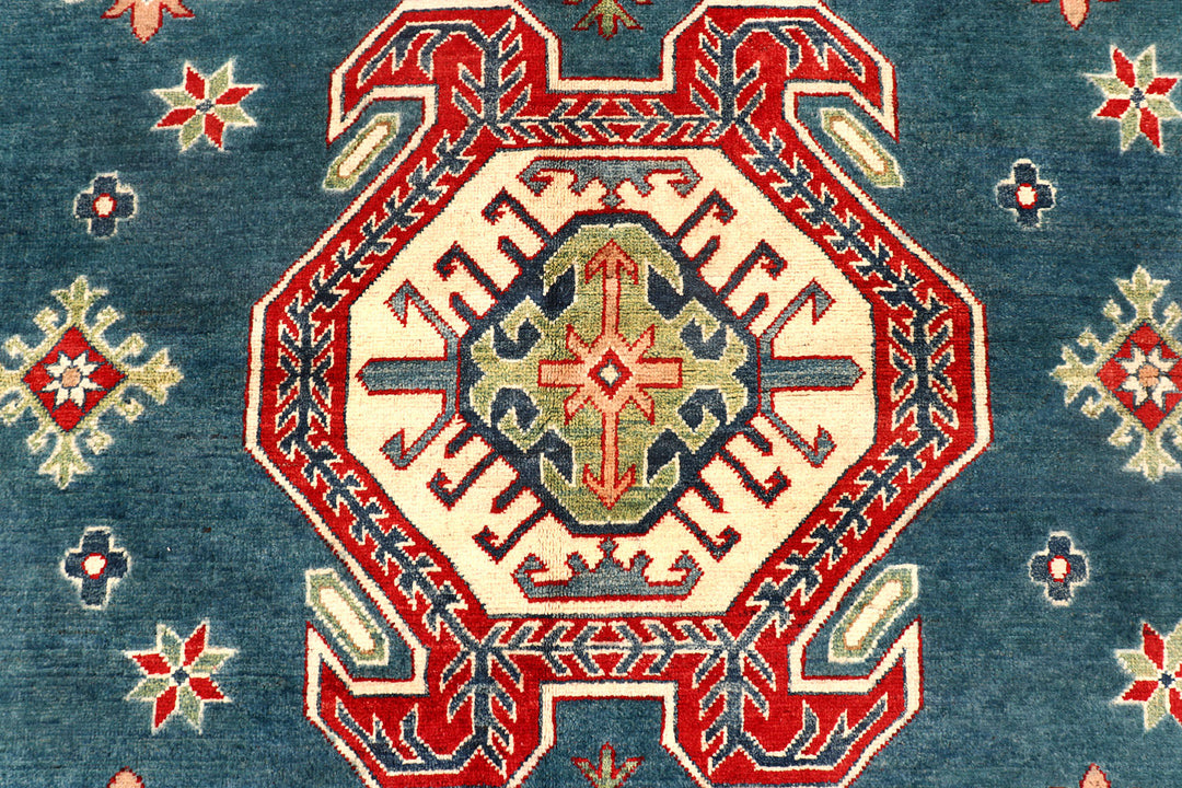 Steel Blue Kazak 6'  8" x 9'  8" - No. QA55708