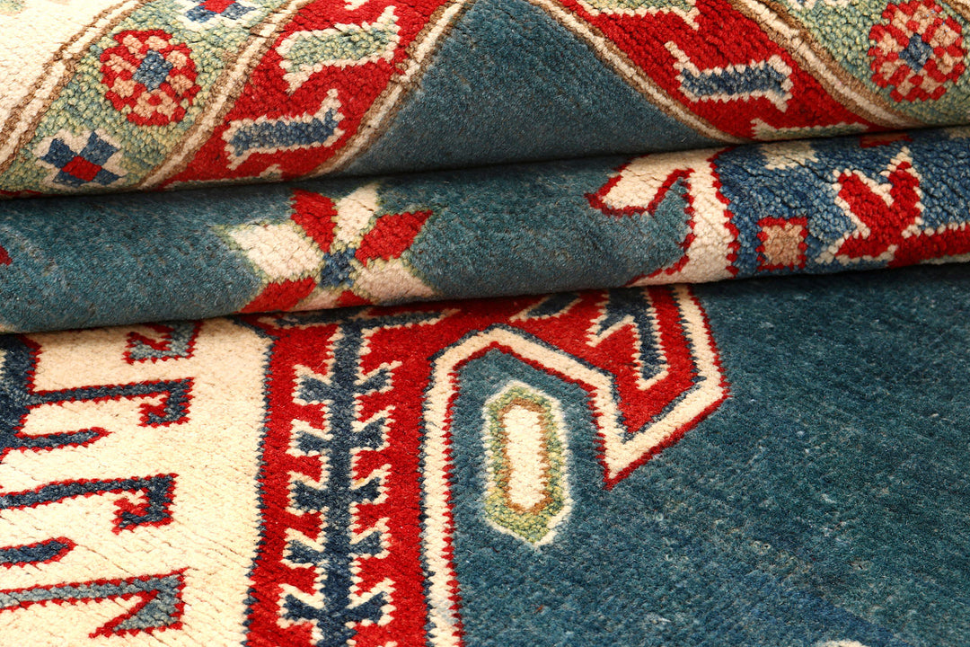 Steel Blue Kazak 6'  8" x 9'  8" - No. QA55708