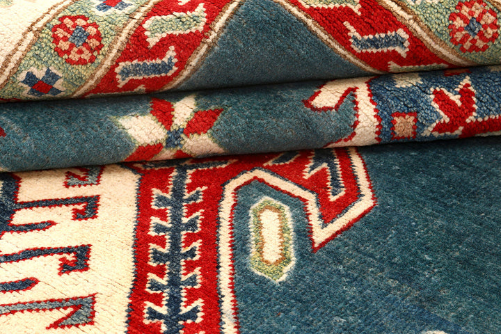 Steel Blue Kazak 6'  8" x 9'  8" - No. QA55708