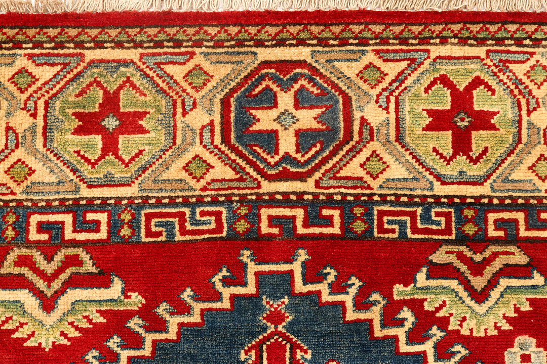 Firebrick Kazak 4'  10" x 6'  11" - No. QA77487