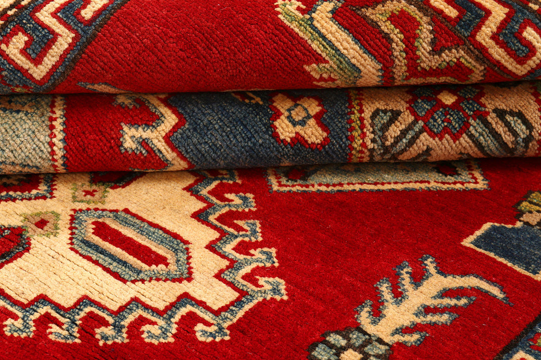 Firebrick Kazak 4'  10" x 6'  11" - No. QA77487