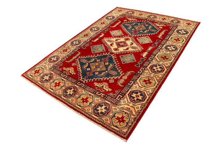 Firebrick Kazak 4'  10" x 6'  11" - No. QA77487