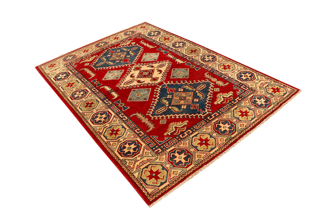 Firebrick Kazak 4'  10" x 6'  11" - No. QA77487