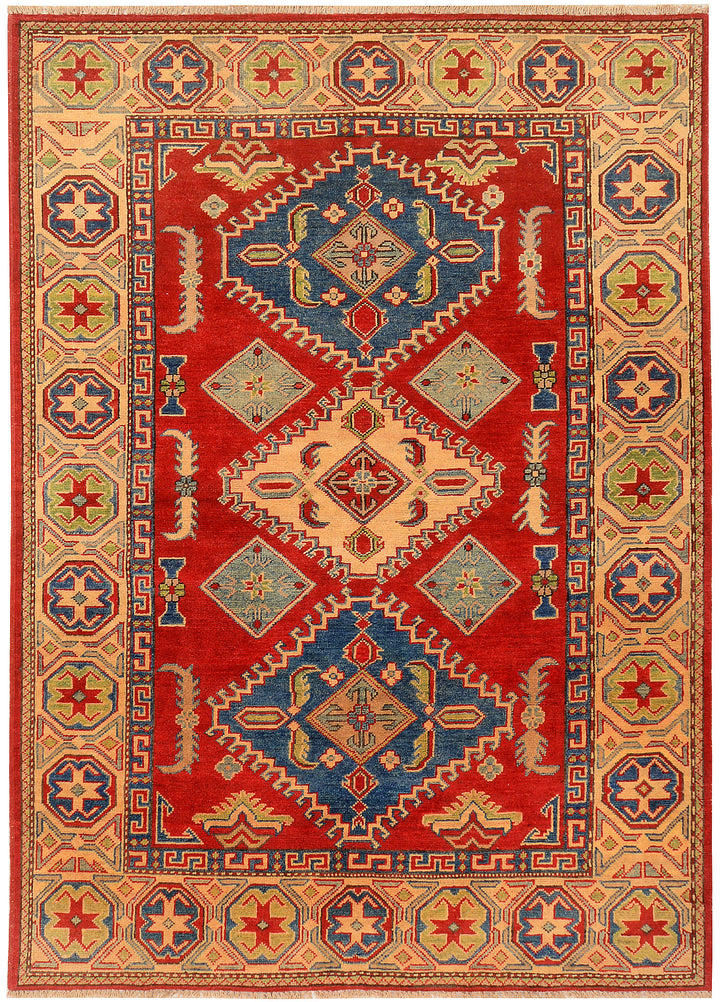 Firebrick Kazak 4'  10" x 6'  11" - No. QA77487