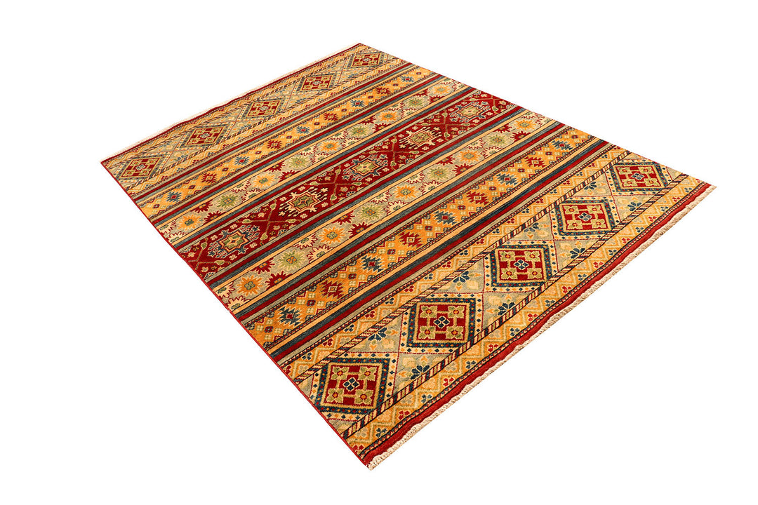 Multi Colored Kazak 5'  x" 6'  9" - No. QA22747