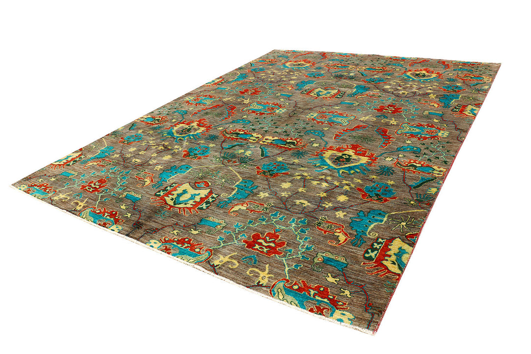 Multi Colored Suzani 8'  10" x 12'  2" - No. QA13875