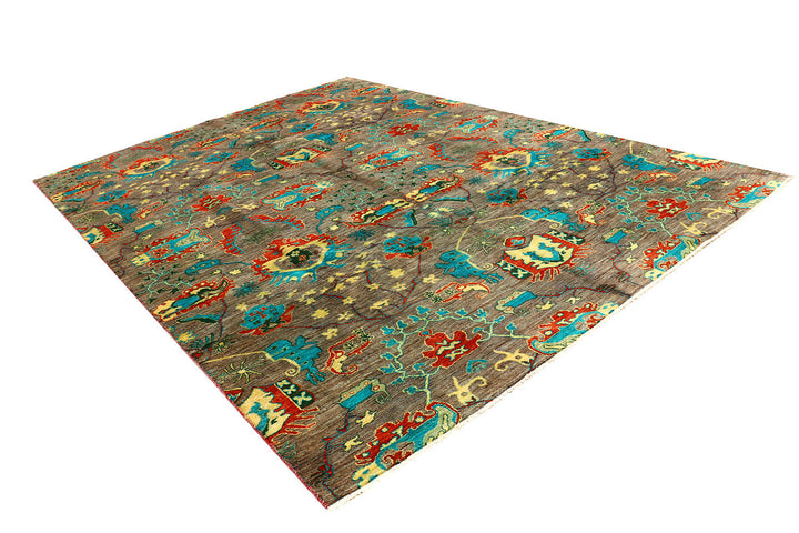 Multi Colored Suzani 8'  10" x 12'  2" - No. QA13875