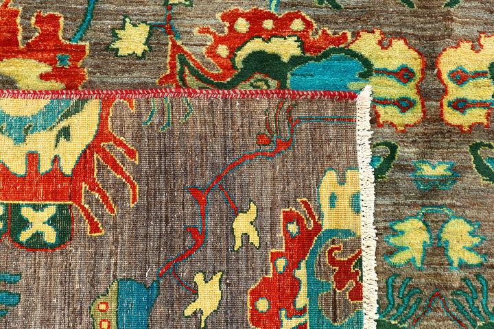 Multi Colored Suzani 8'  10" x 12'  2" - No. QA13875