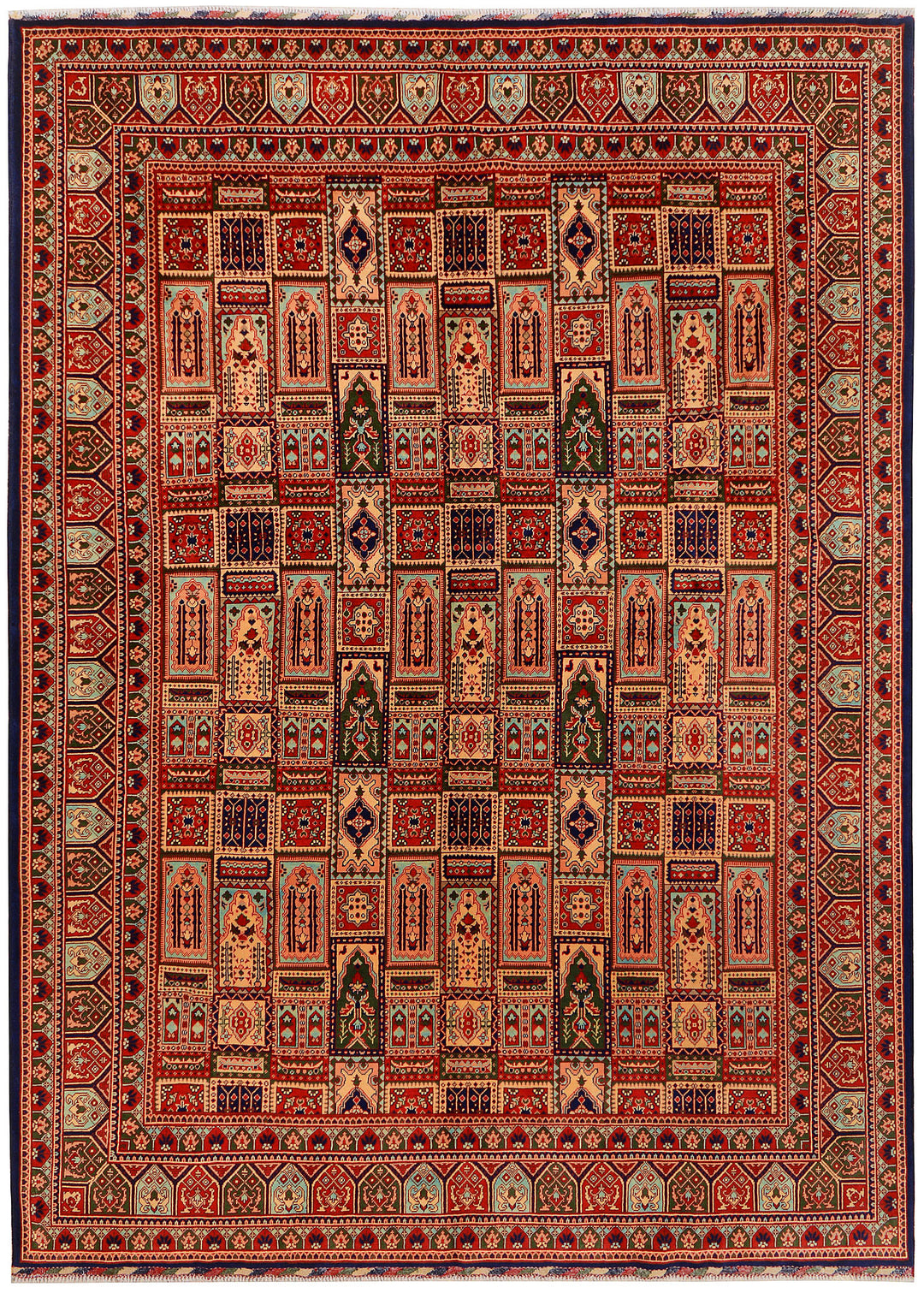 Afghan Khal Mohammadi Rug 8'1" x 11'6" Hand-Knotted