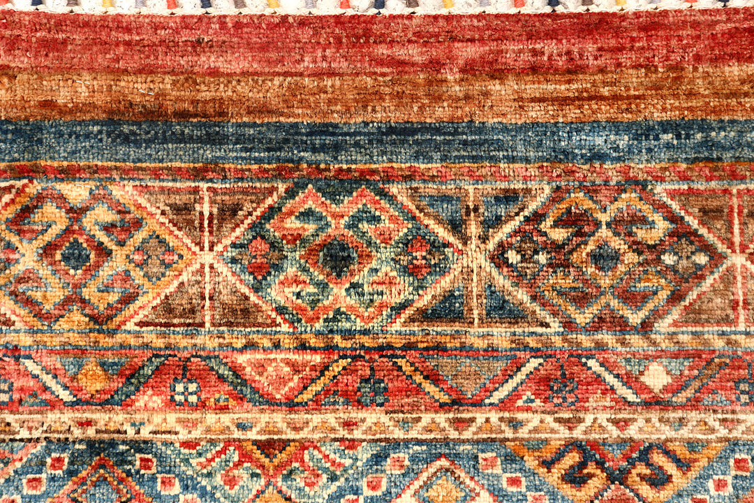 Multi Colored Kazak 2'  9" x 9'  10" - No. QA64479