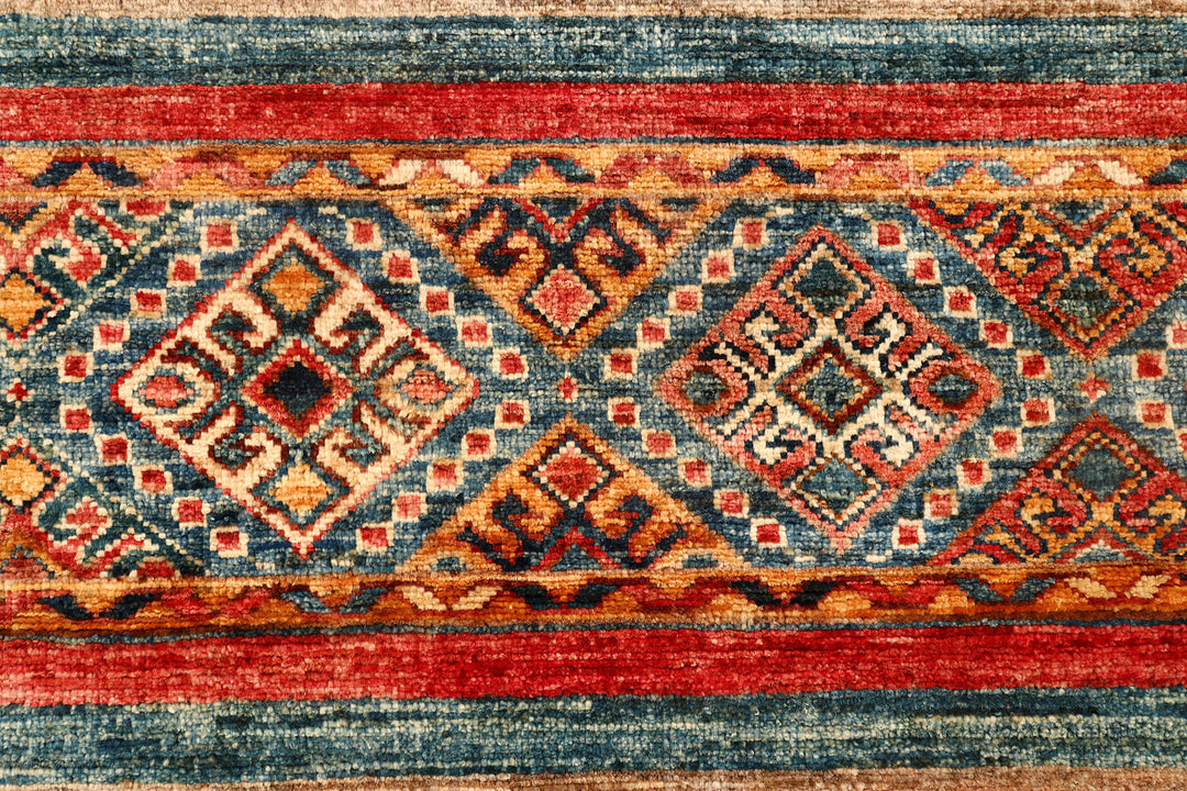 Multi Colored Kazak 2'  9" x 9'  10" - No. QA64479
