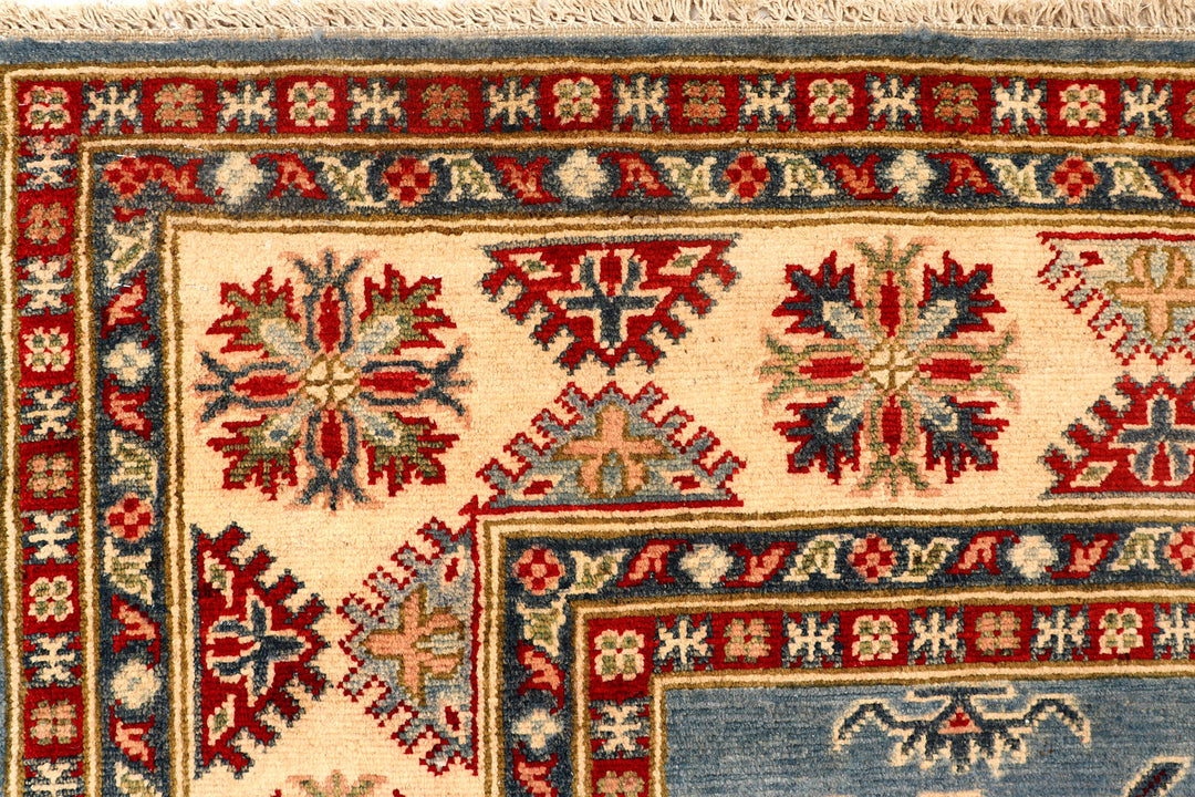 Light Steel Blue Kazak 4'  11" x 6'  9" - No. QA16076