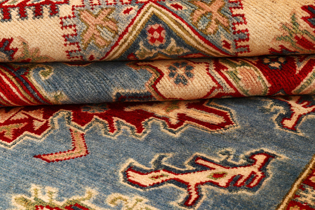 Light Steel Blue Kazak 4'  11" x 6'  9" - No. QA16076