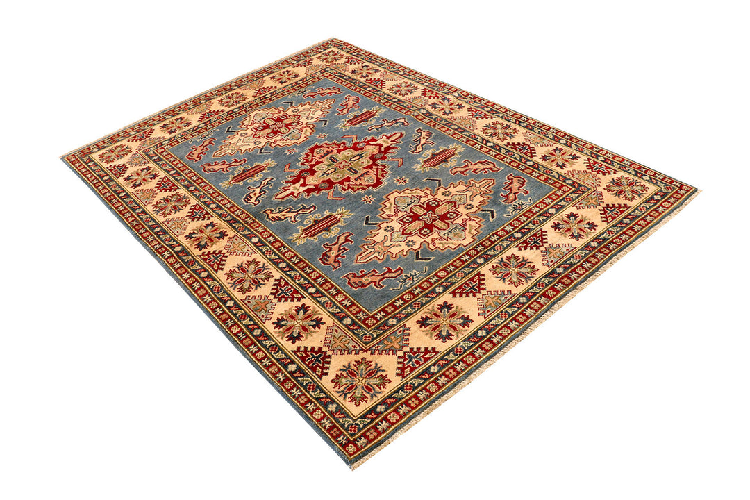 Light Steel Blue Kazak 4'  11" x 6'  9" - No. QA16076