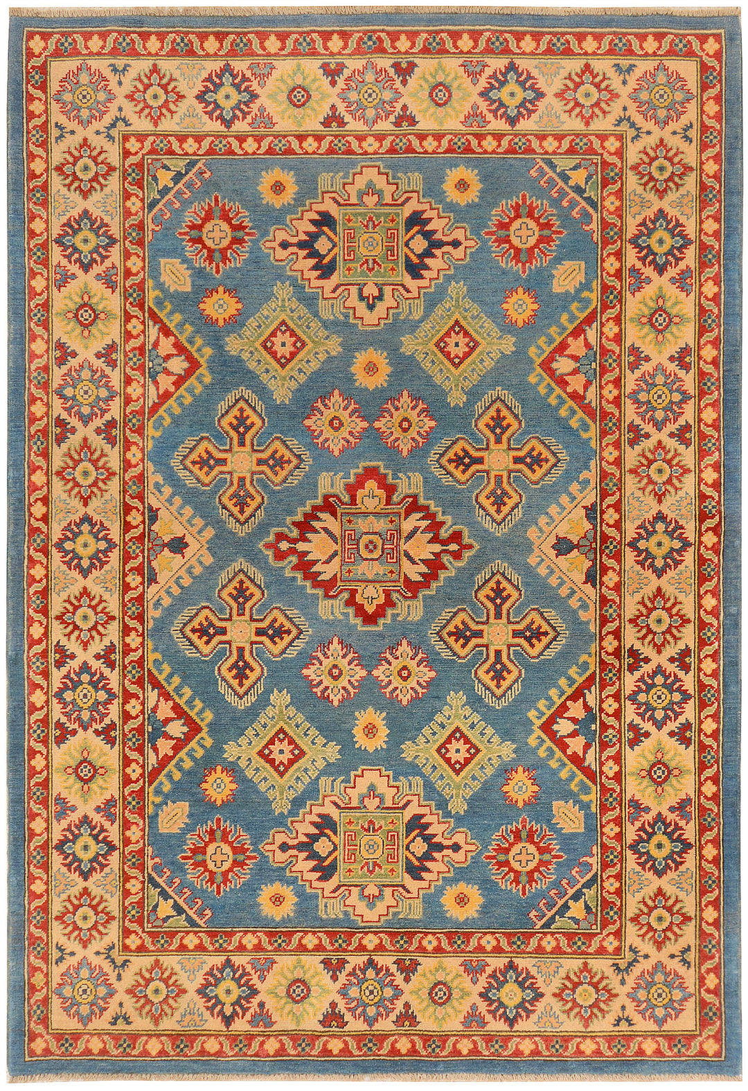 Light Slate Grey Kazak 4' 11 x 7' 1 - No. 73353