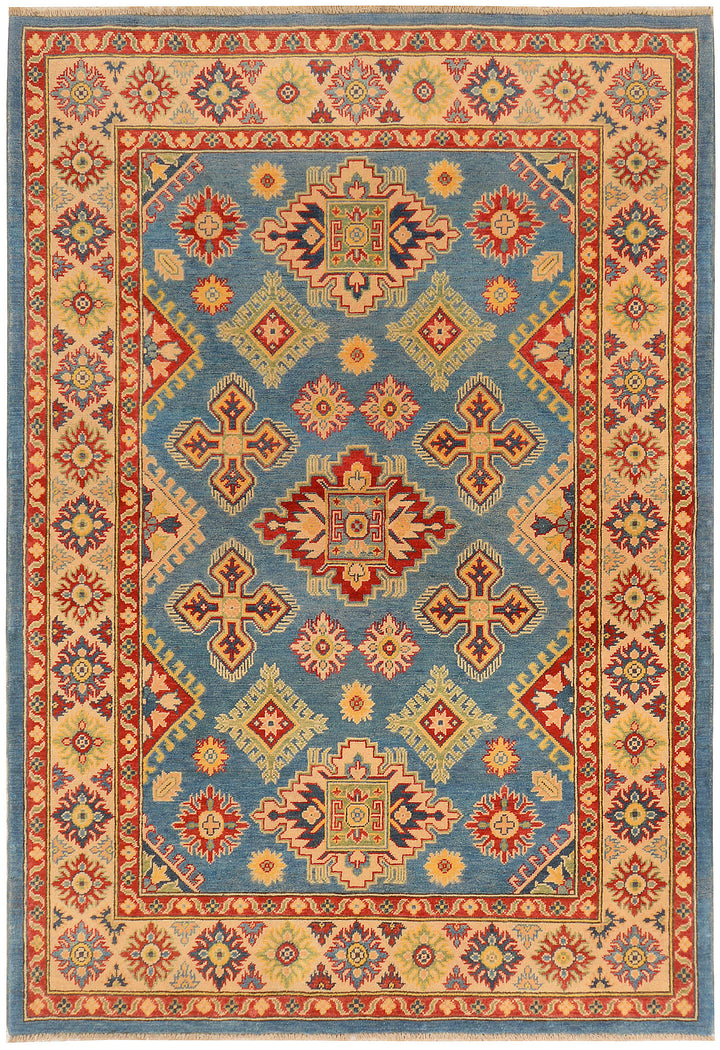 Light Slate Grey Kazak 4'  11" x 7'  1" - No. QA54285