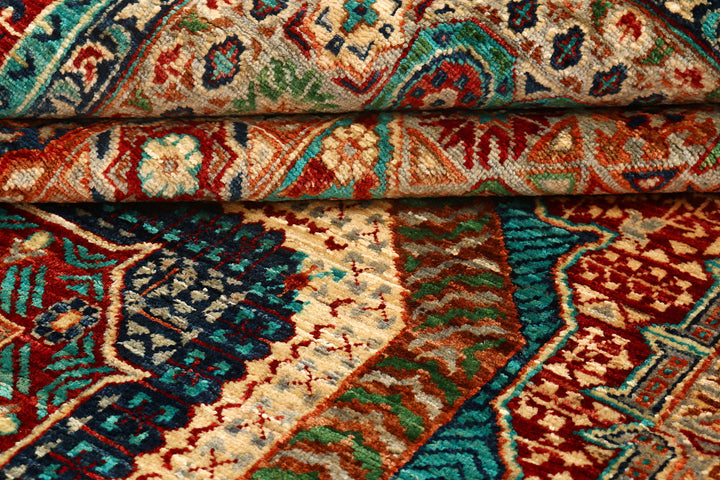 Multi Colored Ziegler 6'  7" x 9'  9" - No. QA14649