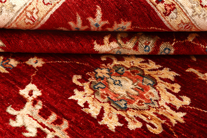 Firebrick Oushak 4'  11" x 6'  8" - No. QA43803