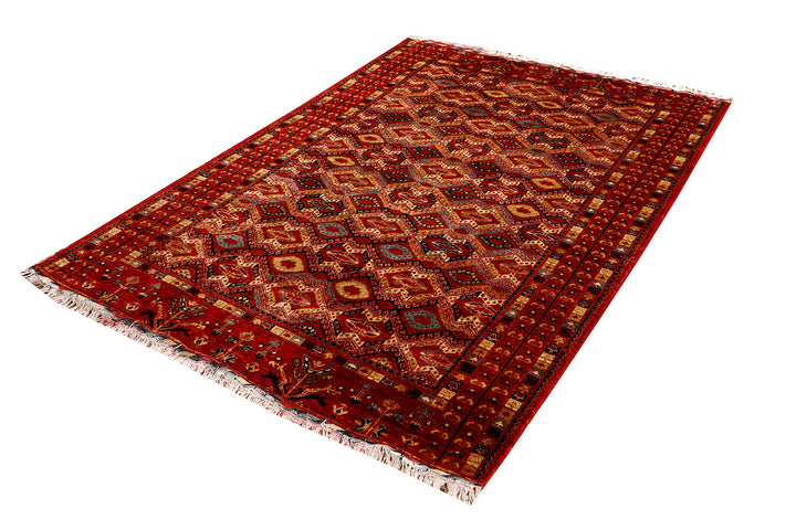 Multi Colored Ziegler 4'  11" x 6'  9" - No. QA55933