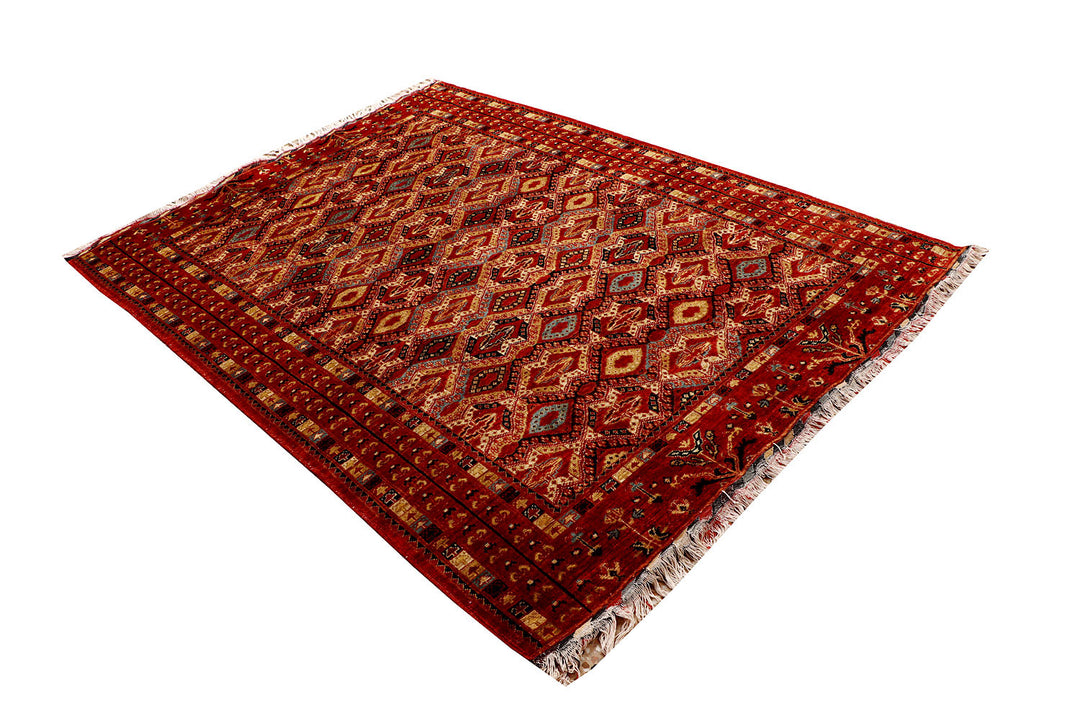 Multi Colored Ziegler 4'  11" x 6'  9" - No. QA55933