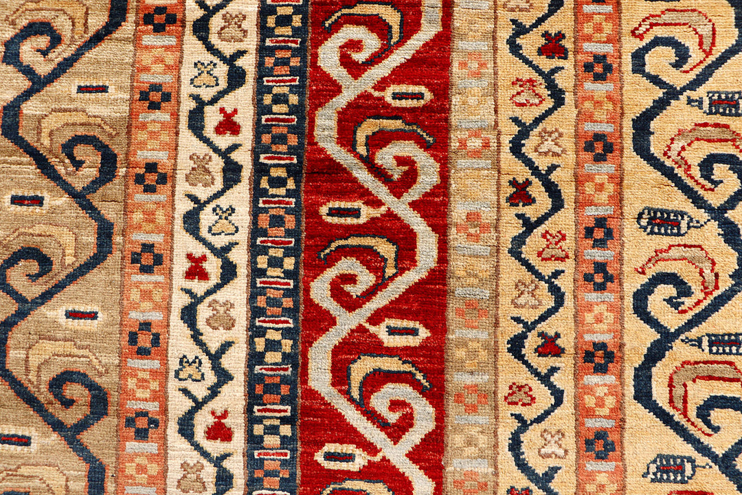 Multi Colored Shawl 5'  6" x 7'  5" - No. QA90471