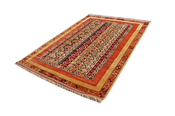 Multi Colored Shawl 5'  6" x 7'  5" - No. QA90471