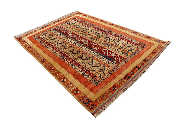 Multi Colored Shawl 5'  6" x 7'  5" - No. QA90471