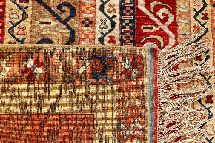 Multi Colored Shawl 5'  6" x 7'  5" - No. QA90471