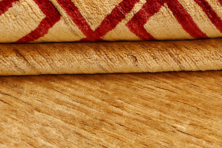 Moccasin Gabbeh 6'  3" x 6'  9" - No. QA67700