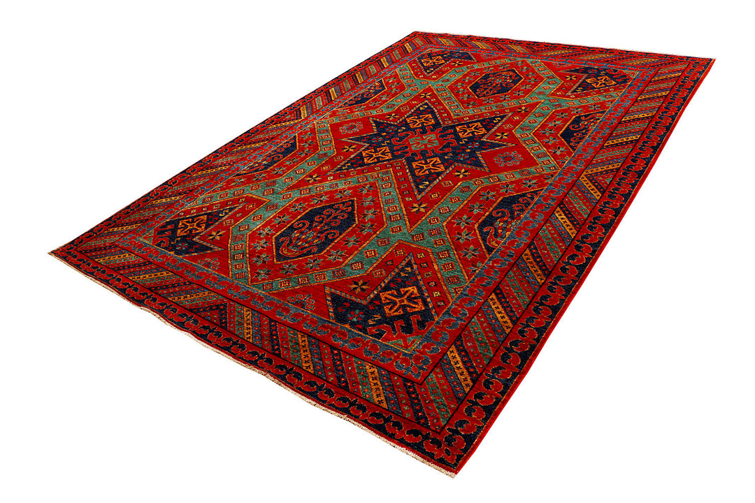 Red Mamluk 6'  11" x 9'  11" - No. QA18058