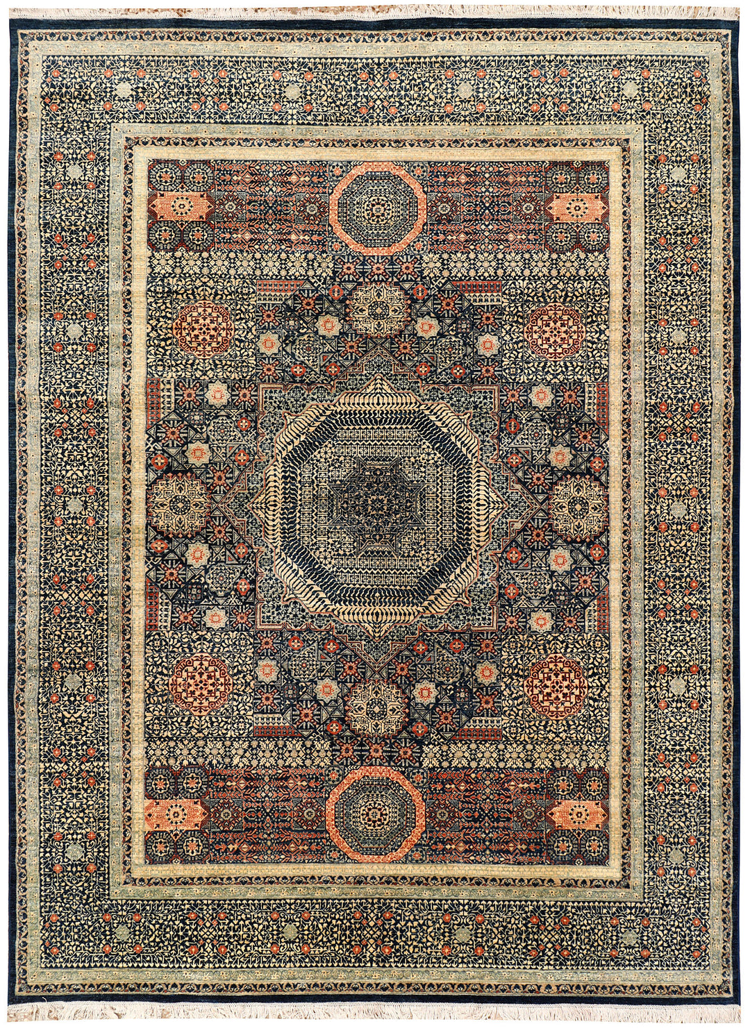 Afghan Mamluk Rug 8' 10 x 11' 11 Hand-Knotted