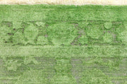 Dark Sea Green Overdyed 5'  5" x 7'  11" - No. QA62919
