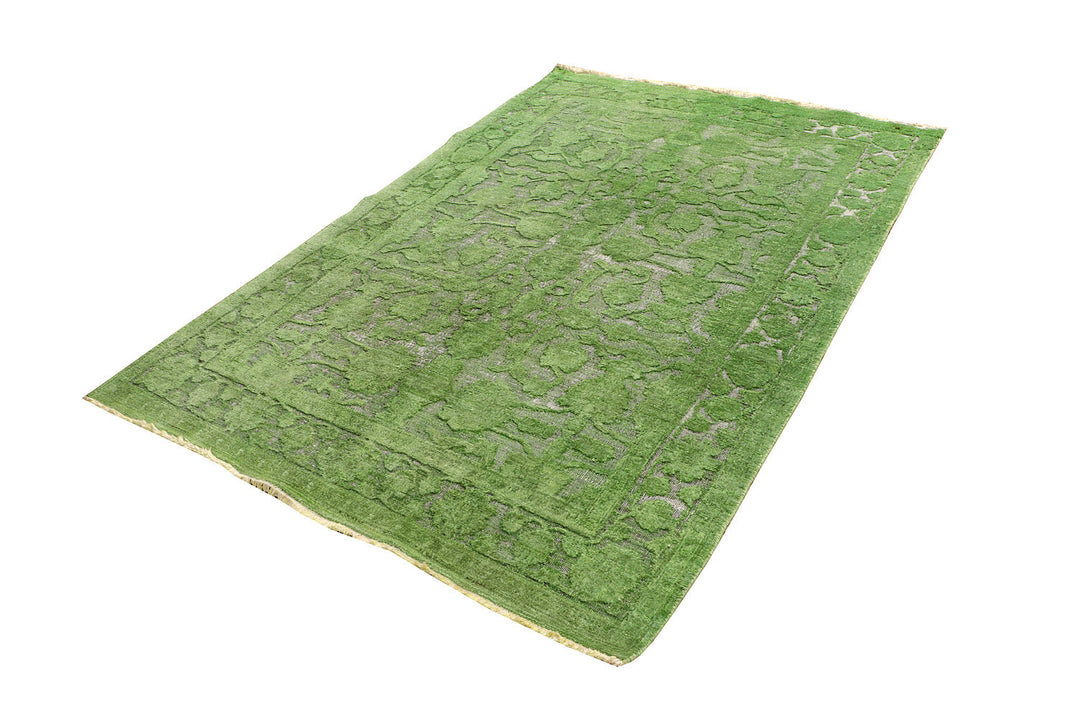 Dark Sea Green Overdyed 5' 5 x 7' 11 - No. 73434