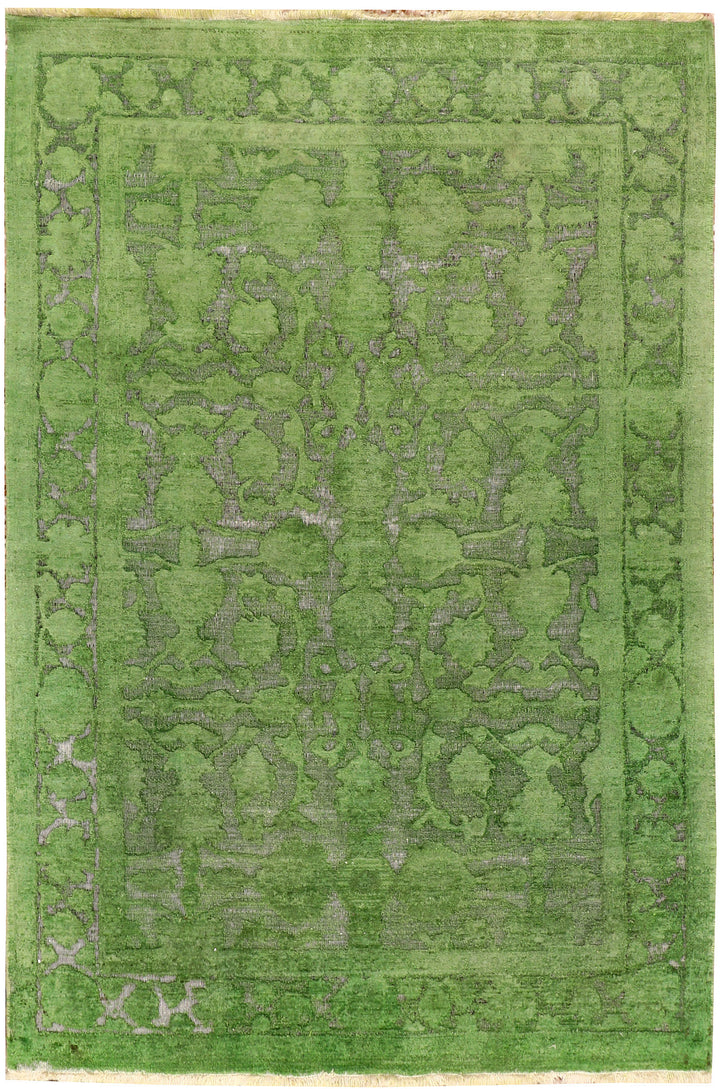 Dark Sea Green Overdyed 5' 5 x 7' 11 - No. 73434